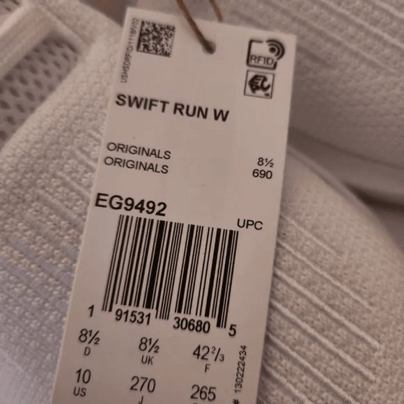 Size 10 - adidas Swift Run White Copper Metallic - Picture 9 of 9